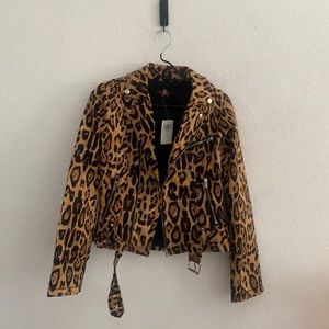 Royal Bones By Tripp Cheetah Moto Jacket